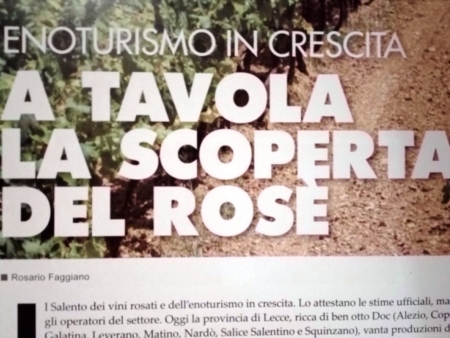 Enoturismo in crescita, a tavola la scoperta del ros�