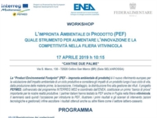 L'impronta ambientale di prodotto (Pef) quale strumento per aumentare l’innovazione e la competitività nella filiera vitivinicola