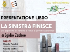 Al Gal Terra d’Arneo si presenta il libro di Egidio Zacheo: “La Sinistra finisce. Dal populismo di Vendola e Renzi al governo gialloverde”