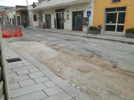 Lavori in via Diaz,