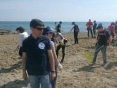 Volontari impegnati nella pulizia delle spiagge
